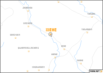 map of Xiehe