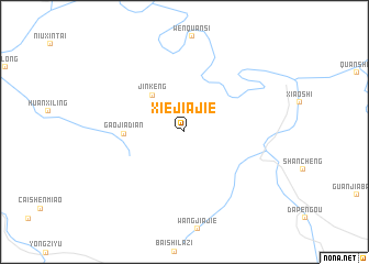map of Xiejiajie