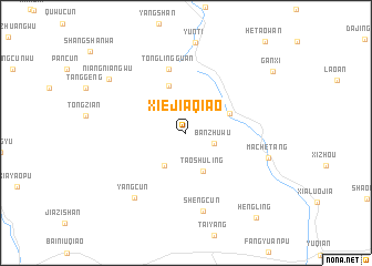 map of Xiejiaqiao