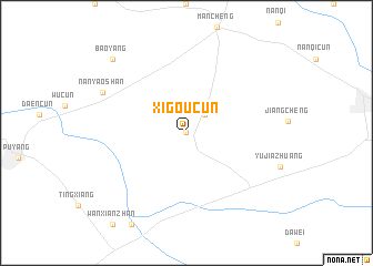 map of Xigoucun
