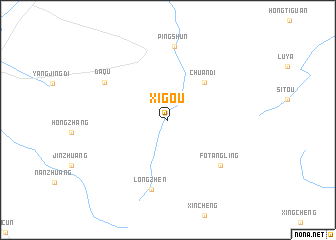 map of Xigou