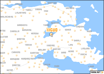 map of Xiguo