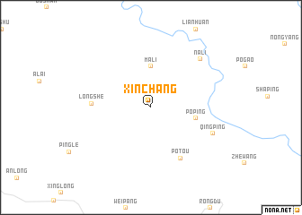 map of Xinchang
