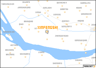 map of Xinfengshi