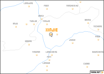 map of Xinjie