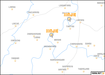 map of Xinjie