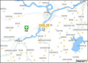 map of Xinlin