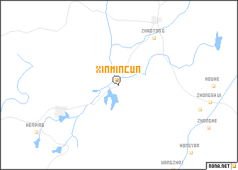 map of Xinmincun