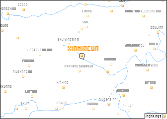 map of Xinmincun