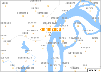 map of Xinminzhou