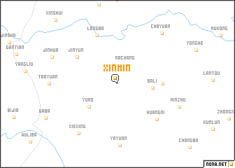 map of Xinmin