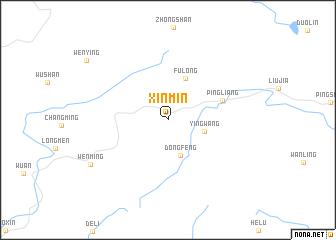 map of Xinmin