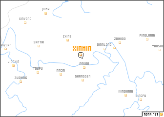 map of Xinmin