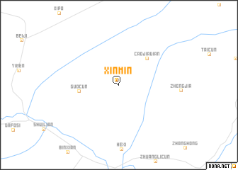 map of Xinmin