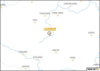 map of Xinmin