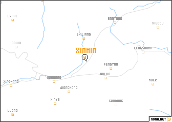 map of Xinmin
