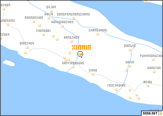 map of Xinmin