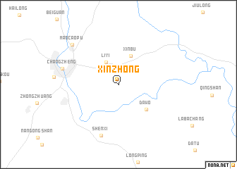 map of Xinzhong