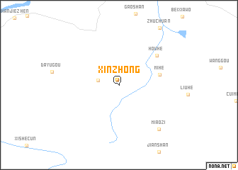 map of Xinzhong