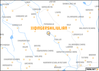 map of Xiqingershiliulian