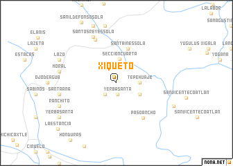 map of Xiqueto