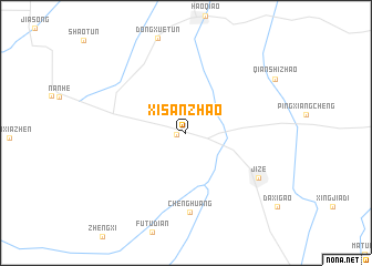 map of Xisanzhao
