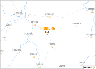 map of Xiudong