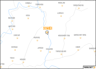 map of Xiwei