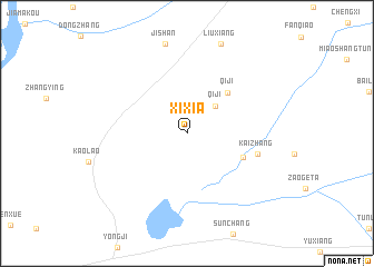 map of Xixia