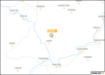 map of Xixia