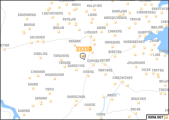 map of Xixia