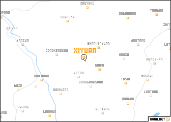 map of Xiyuan