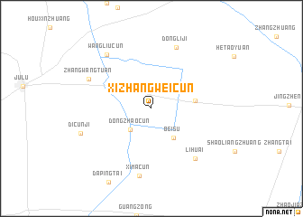 map of Xizhangweicun