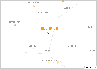 map of Xocenpich