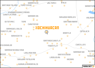 map of Xochihuacán