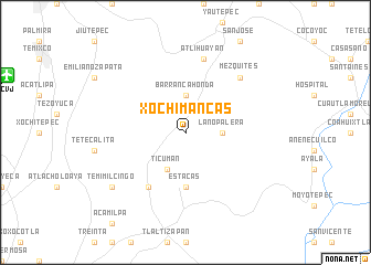 map of Xochimancas