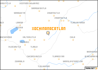 map of Xochinanacatlán