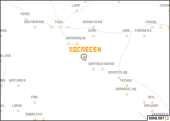 map of Xocneceh