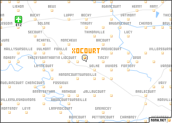 map of Xocourt