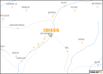 map of Xokeşiş