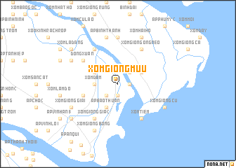 map of Xóm Giồng Mù U