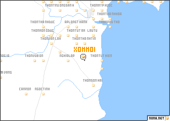 map of Xóm Mới