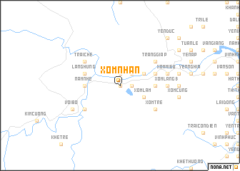 map of Xóm Nhân