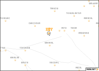 map of Xoy