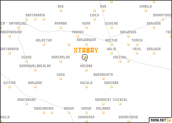 map of Xtabay