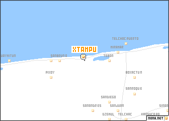 map of Xtampú
