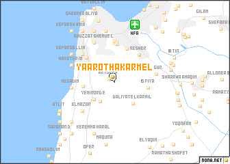 map of Ya‘arot HaKarmel