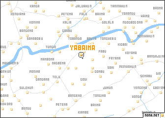 map of Yabaima