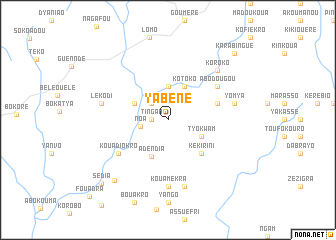 map of Yabéné