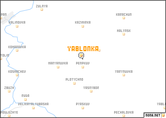 map of Yablonʼka